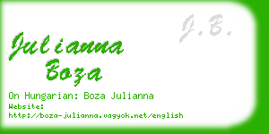 julianna boza business card